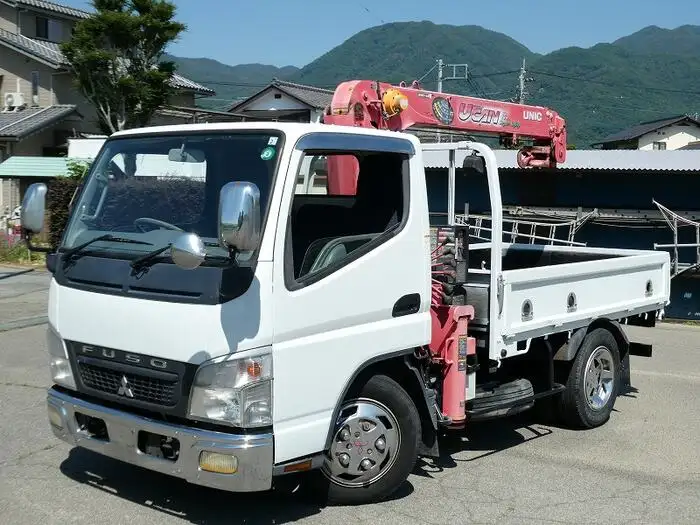 三菱 キャンター 小型 クレーン付 床鉄板 3段 の中古トラック【車両No.127508】