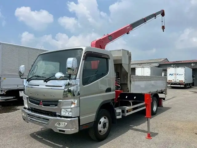 三菱 キャンター 小型 クレーン付 床鉄板 アルミブロック の中古トラック【車両No.192339】