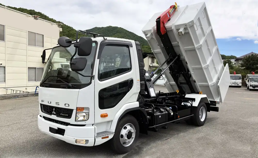 三菱 ファイター 中型/増トン アームロール コンテナ付き ツインホイスト の中古トラック【車両No.194516】