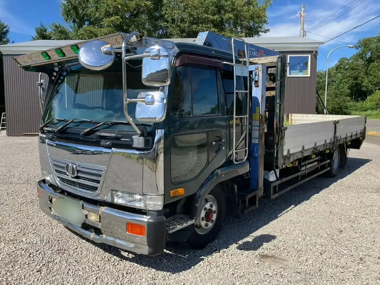 日産UD コンドル 中型/増トン 車両重機運搬 4段クレーン ラジコン の中古トラック【車両No.195450】